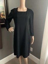 Yeohlee New York Black Square Neck Sheath Dress Size 6 Excellent!