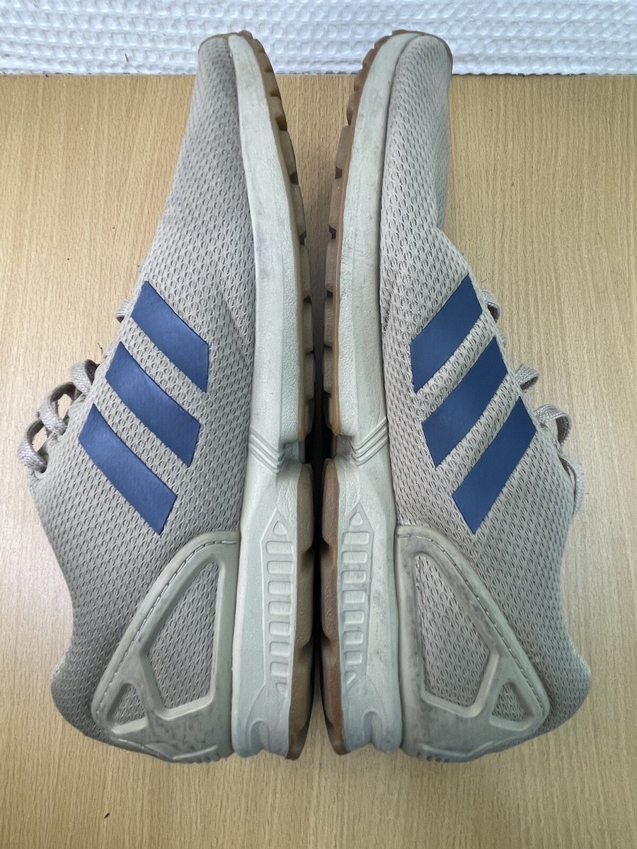 ADIDAS Brown Running Shoes ZX FLUX TORSION TAN BLUE Men's Size 10