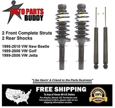 2 New Front Complete Struts & 2 Rear Shocks Lifetime Warranty w/Shipping 