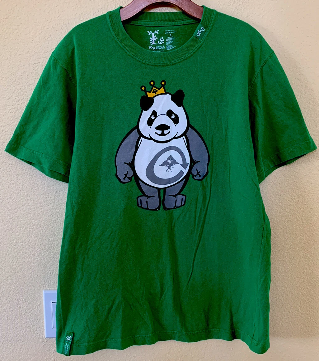 LRG Panda Crew Neck T Shirt Green Size Small