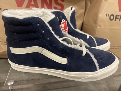 Vans Sk8 Hi Cozy Hug Men\'s 11.5 Parisian Nights Navy Blue Fur Lined Shoes New Vans Sk8 Hi Cozy Hug Men main image 2