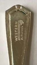 Western Airlines Fork Vintage Souvenir Collectible