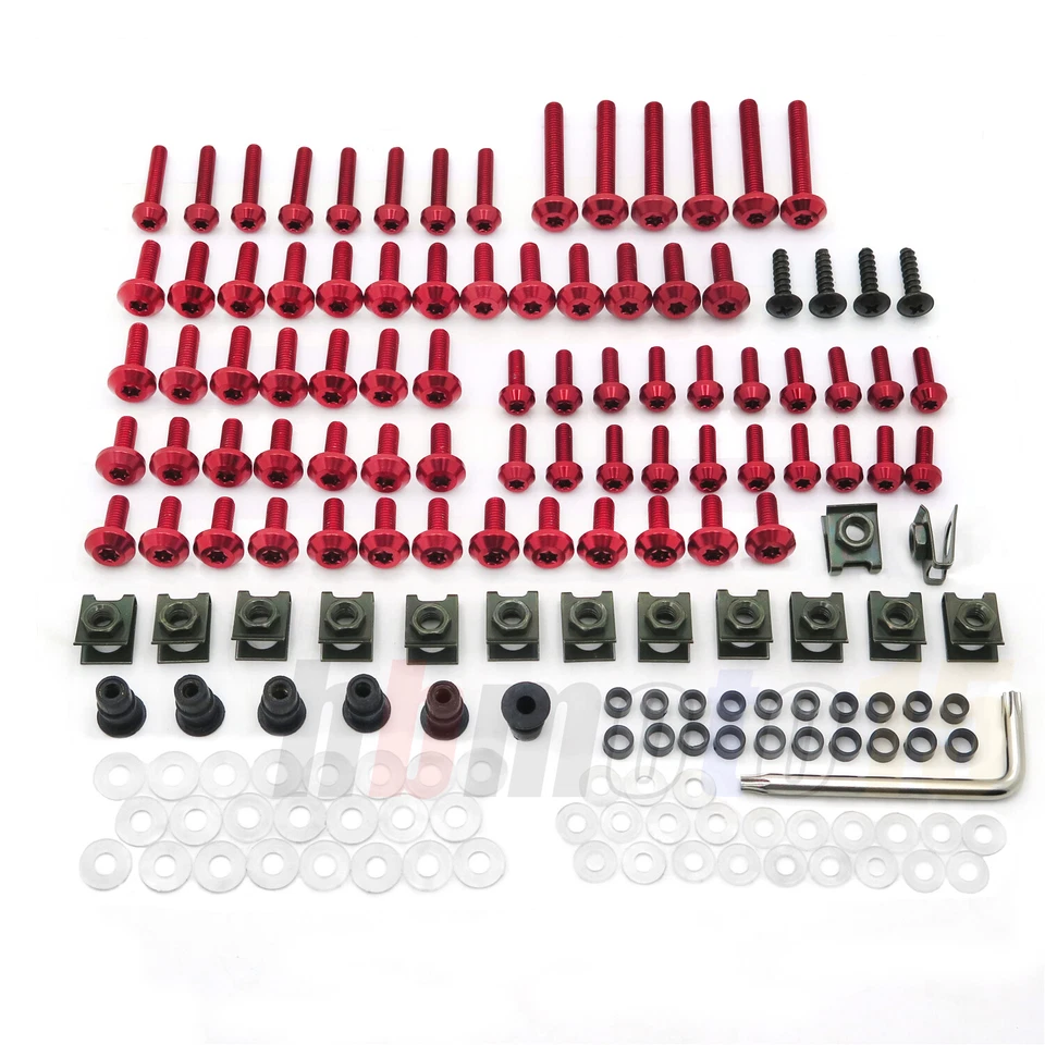 Fairing Bolt Kit Body Screws Rose Red For Suzuki Honda Yamaha Aprilia Kawasaki - Image 2 of 4
