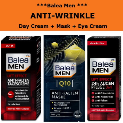 Balea Men :: Against Wrinkle :: DAY Cream + Facepack + EYE Cream :: from GERMANY