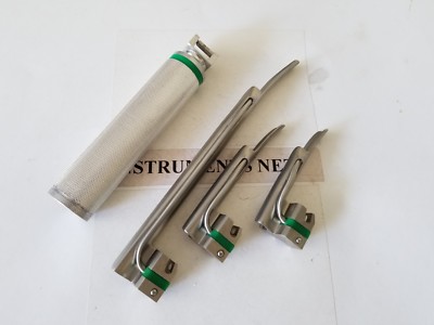Laryngoscope Miller à Fibres Optiques - Set D'intubation Pour Anesthésie, Urgence, Et Formation Médicale