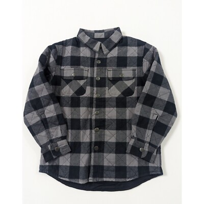 Cherokee Plaid Quilted Long Sleeve Shirt Jacket Boy's Size S (6-7 Years) 