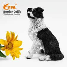 JJM Border Collie Figure Canis Lupus Familiaris Toys Model Adult Kids Xmas Gift