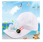 SOLAR POWER CAP WITH SOLAR ENERGY FAN HAT FOR OUTSIDE ACTIVITIES (WHITE)