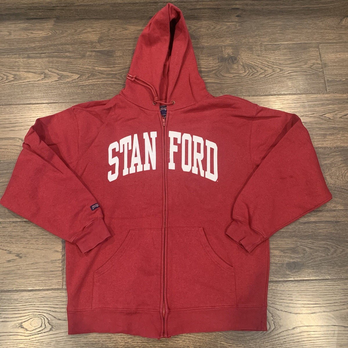 Rare Vintage Jansport Stanford Zip Up Hoodie embroidered Rare Vintage Jansport Stanford Zip Up Hoodie embroidered