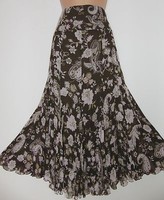 Blasler Crinkle Jacobean Floral Lined Long Godet Skirt, 12 Uk, 30 Waist Blasler Crinkle Jacobean Floral Lined Long Godet Skirt, 12 Uk, 30 Waist