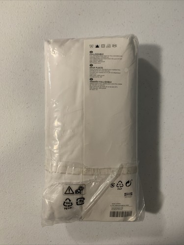 Nueva sábana ajustable completa/doble Ikea Nattjasmin 53” x 74” blanca 310 Thr 703.437.16 - Imagen 4 de 5