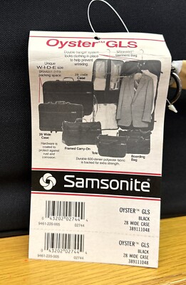 Vintage Samsonite Oyster GLS Suitcase Rolling Luggage 1992 Black