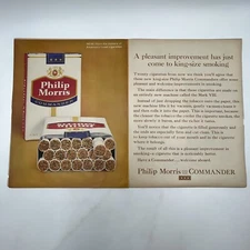 Philip Morris Cigarettes Vintage 1950s Print Ad Advertisement Magazine Ephemera