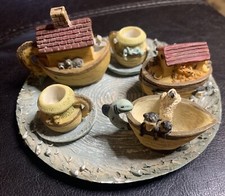 UNIQUE NOAH'S ARK MINI TEA SET  Vintage Great Detail 10 Pieces