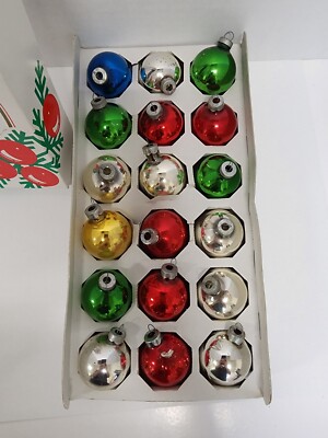 Vintage RAUCH Christmas Ornaments Balls Lot Of 18 KMART Red  display picture 1