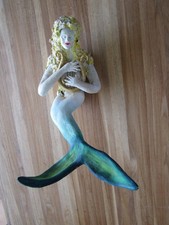 Vintage  Mermaid  Figurine  Sculpture Fantasy Large unusual