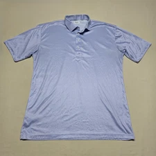 Collars & Co. Polo Shirt Mens XL Blue White Striped Pullover Dress Collar Modern