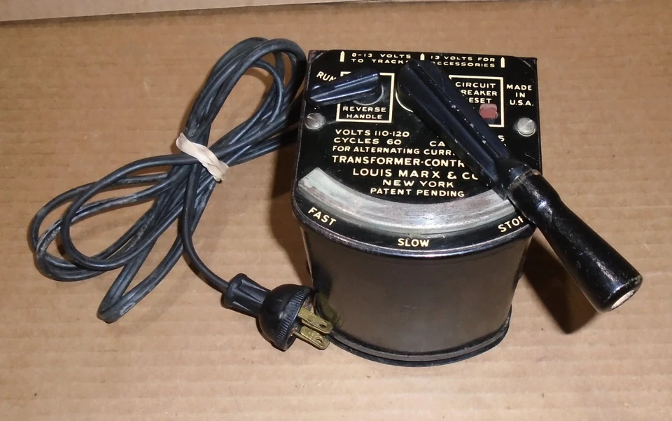 = Marx Spur O Züge .. sauberer Vintage "Marx 75 Watt Zugtrafo #1409"
