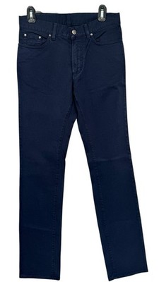 Versace Collection Slim Navy Pants IT 30 US 30 Stretch Cotton Luxury