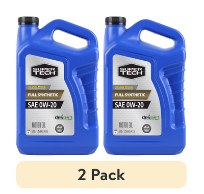 (2 pack) Full Synthetic SAE 0W-20 Motor Oil, 5 Quarts, Advanced Protection