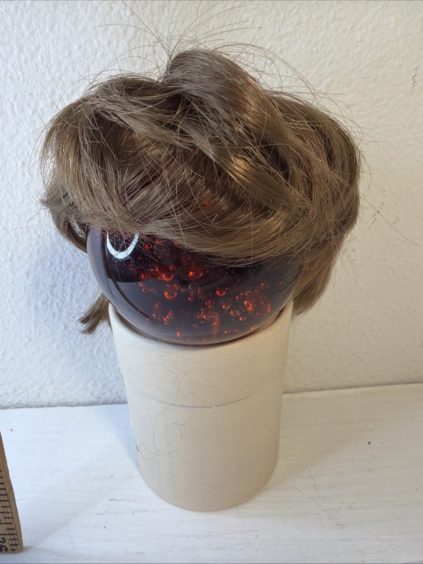 Doll Wig Synthetic New Old Stock Mohair  13 14 Kelly Light Brown