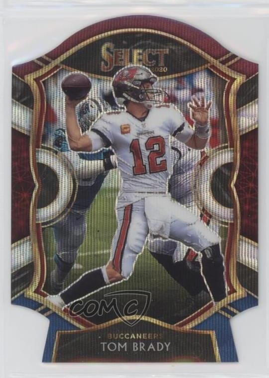 2020 Panini Select Concourse Tri-Color Prizm Die-Cut Tom Brady #1 0s27
