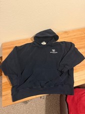 Men s XXL Abercrombie Fitch Soft A F Washed Blue Oversized Crest Hoodie