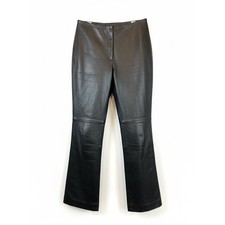 VS2 by Vakko Y2K Black Leather Straight Pants 100 Genuine Lamb Leather Trousers