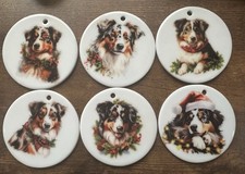Australian Shepherd Custom Printed Ceramic Tree Ornaments Christmas