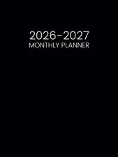 2026-2027 Monthly Planner: 2 Year With Holidays | Black Cover