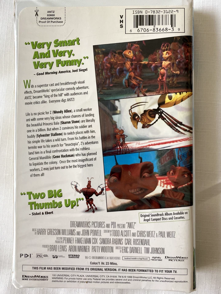 ANTZ - VHS MOVIE - PREOWNED -CLAMSHELL - Image 3 of 4
