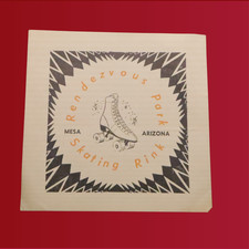 Vintage 1959 Roller Skating Rink Sticker Rendezvous Park Mesa Arizona Label S8