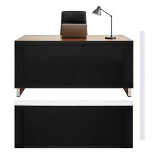 59x24 Inch Under Desk Privacy Panel, Desk Skirt Office Home, Black
