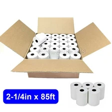 2 1/4" x 85' Thermal Paper Credit Card Cash Register POS Receipt Paper BPA Free