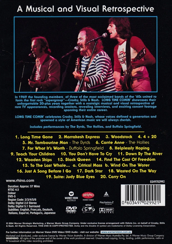 CROSBY, STILLS & NASH The DVD Collection 3 x DVD Box Set Live - Image 4 of 4