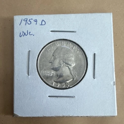 1959 Washington Quarter Silver Uncirculated Denver Mint 25C