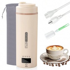 550ml Travel Electric Kettle 4 Temperatures LCD 304 Stainless Cream 120V