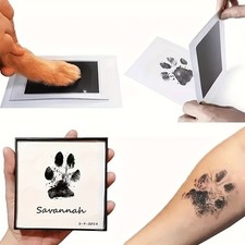 4 Pack Pet Paw Print Kit Non Contact Dog Cat Keepsake Paw Impression Set Cute