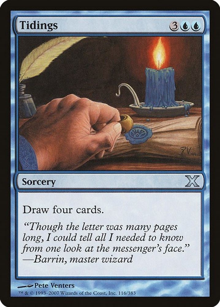 2007 Magic: The Gathering: 10th Edition - Tidings (#116, Uncommon, Near Mint)