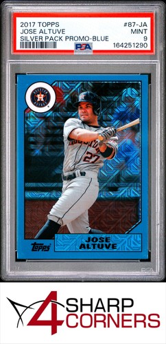 2017 TOPPS SILVER PACK PROMO BLUE #87-JA JOSE ALTUVE #/99 POP 1 PSA 9