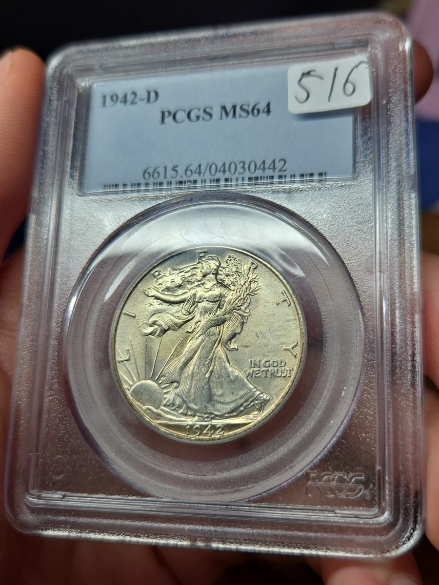 1942 Year Grade MS 64 Liberty Walking Half Dollars (1916-1947) for