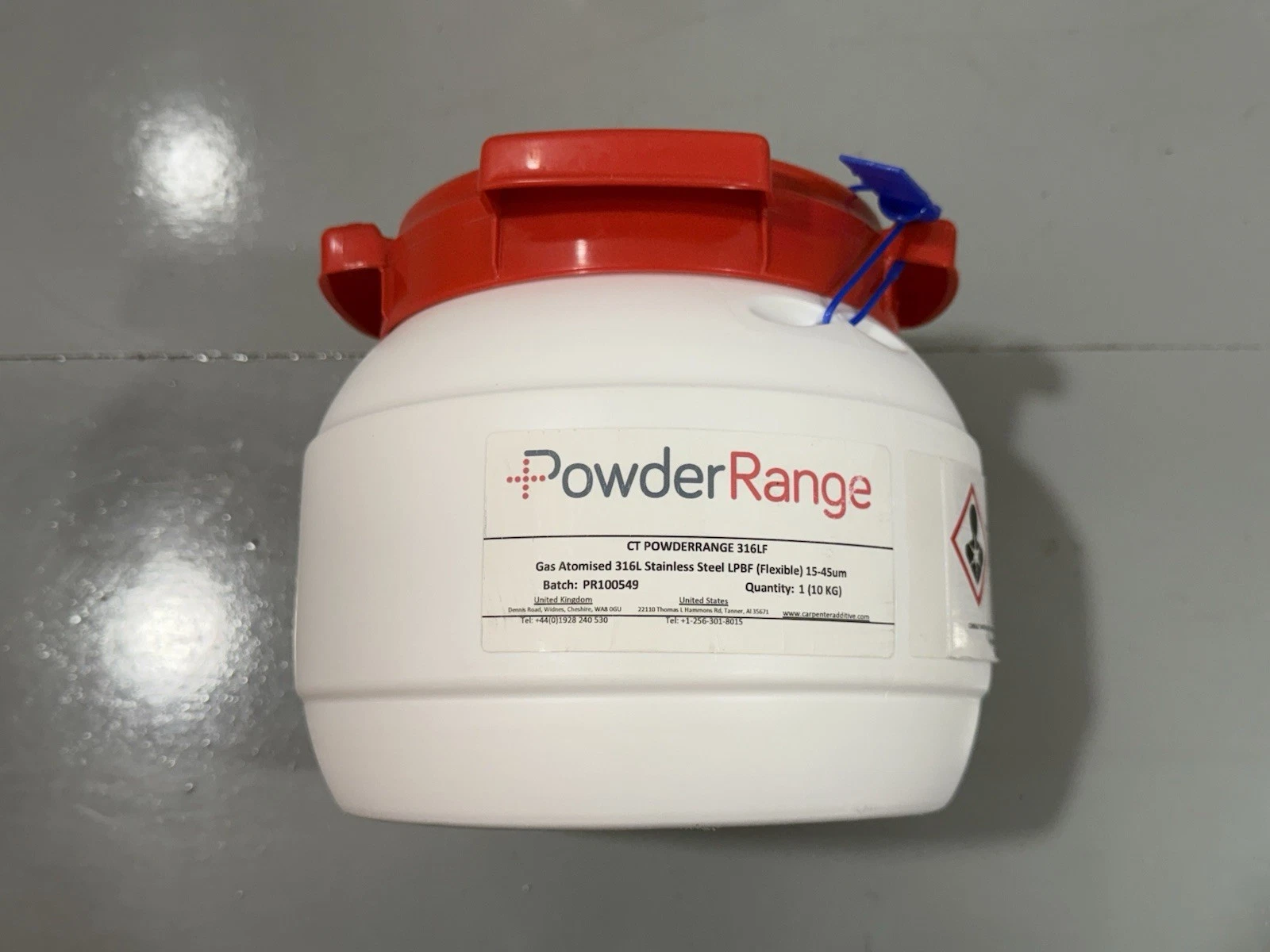 PowderRange CT 316LF Atomised Stainless Steel LPBF 15-45um - Brand New 10KG 4