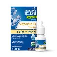 Mommys Bliss Baby Vitamin D Organic Liquid Drops Dietary Growth 0.11 fl oz