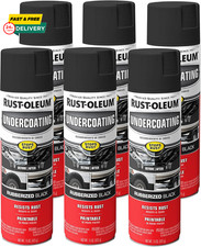 Rust-Oleum 248657-6PK Stops Rust Undercoating Spray, 15 Oz, Rubberized Black, 6