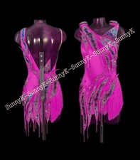 jz Handmade Women Samba Ballroom Swing Salsa Rumba Latin Dance Dress RHYTHM