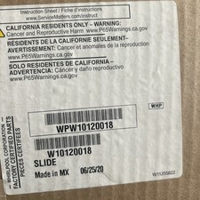 Whirlpool WPW10120018 Freezer Drawer Slide