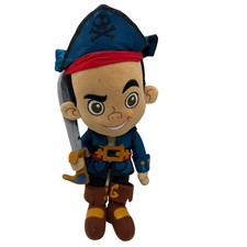 Disney Store Jake y los Piratas del País de Nunca Jamás Muñeco de Peluche 14 Pulgadas Espada Suave 1398