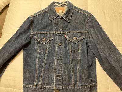 Vintage Levi s Trucker Jacket   Early 1970s, Leather Patch, Size 42, USA, Rare