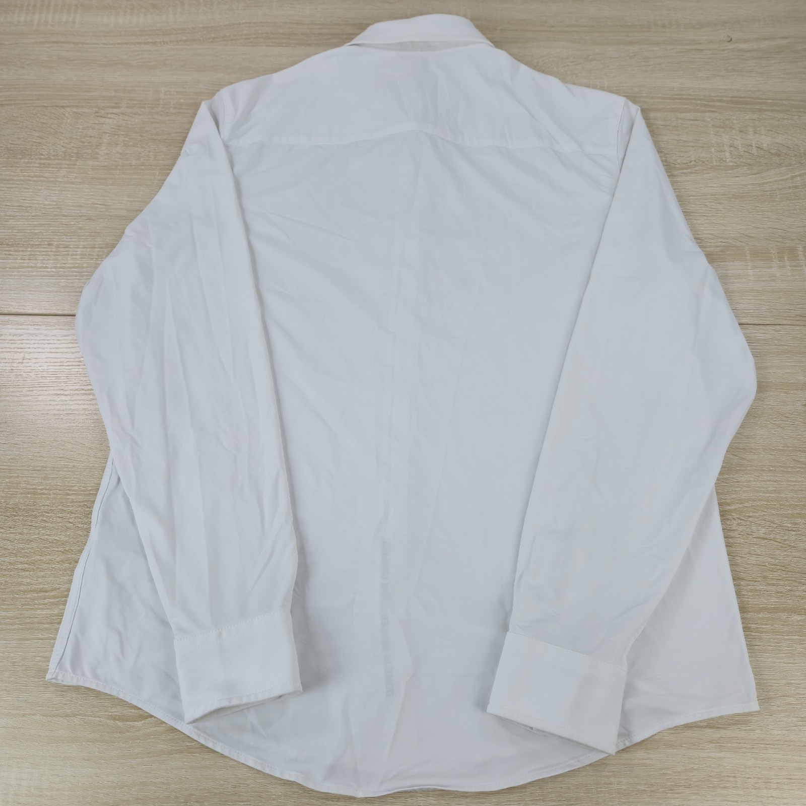 Men's M Rhone Solid White Polyester Long Sleeve B… - image 2