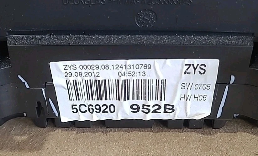 2013 Volkswagen Jetta Speedometer Instrument Cluster Panel Gauges 76,339 Miles Foto 4 de 4